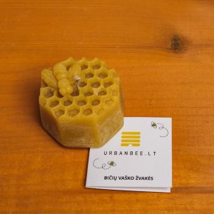 Rankų darbo bičių vaško žvakė "bitutė" iš Urbanbee.lt bytino
